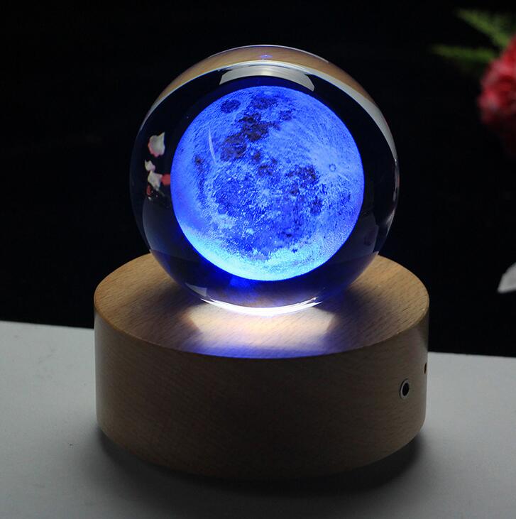 Moon Crystal Ball 3D Laser