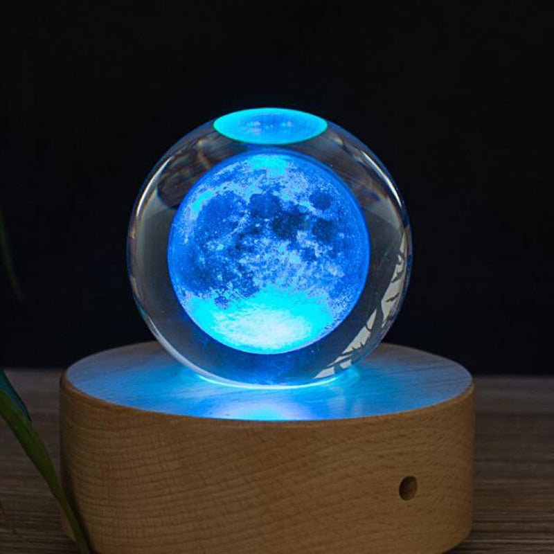 Moon Crystal Ball 3D Laser