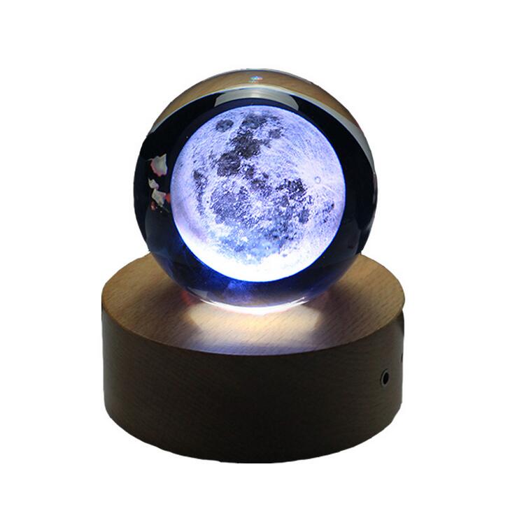 Moon Crystal Ball 3D Laser