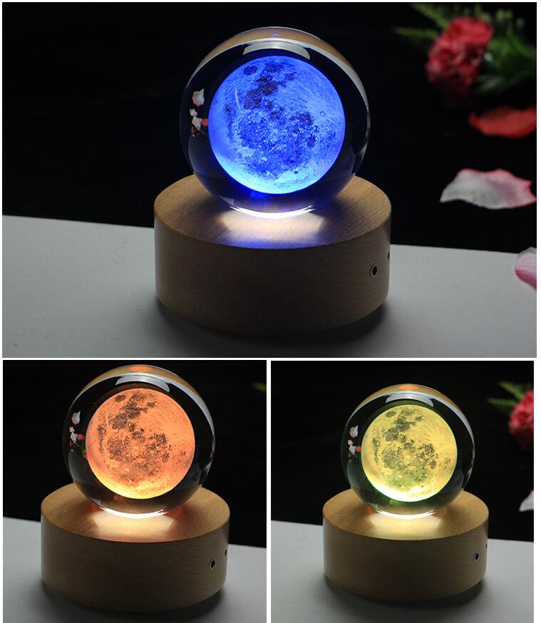 Moon Crystal Ball 3D Laser