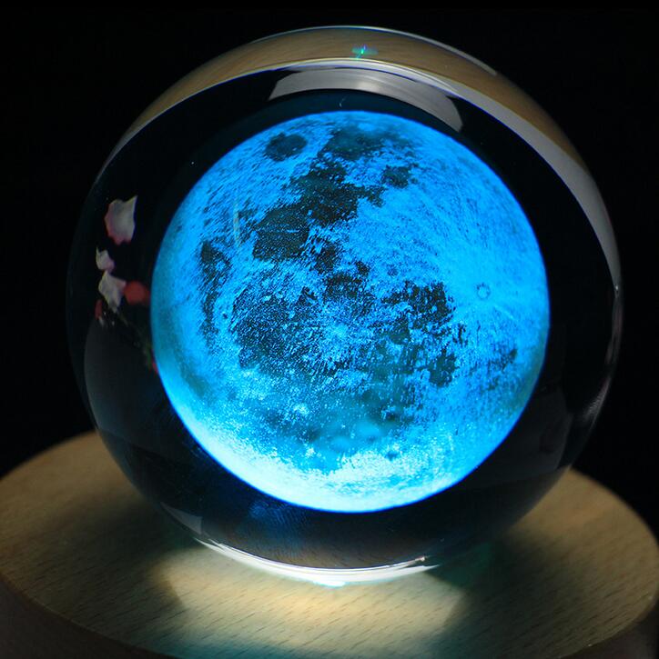 Moon Crystal Ball 3D Laser